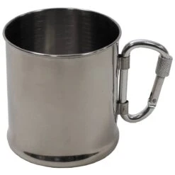 Edelstahl Tasse Mit Karabiner, 220 Ml