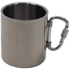 Edelstahl Thermo-Becher Mit Karabiner, 300 Ml