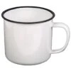 Emaille-Tasse Weiß-schwarz 350 Ml -OutdoorPro Verkaufsgeschäft emaille tasse weiss schwarz 350 ml