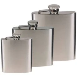 Flachmann Edelstahl Chrom Versch. Größen