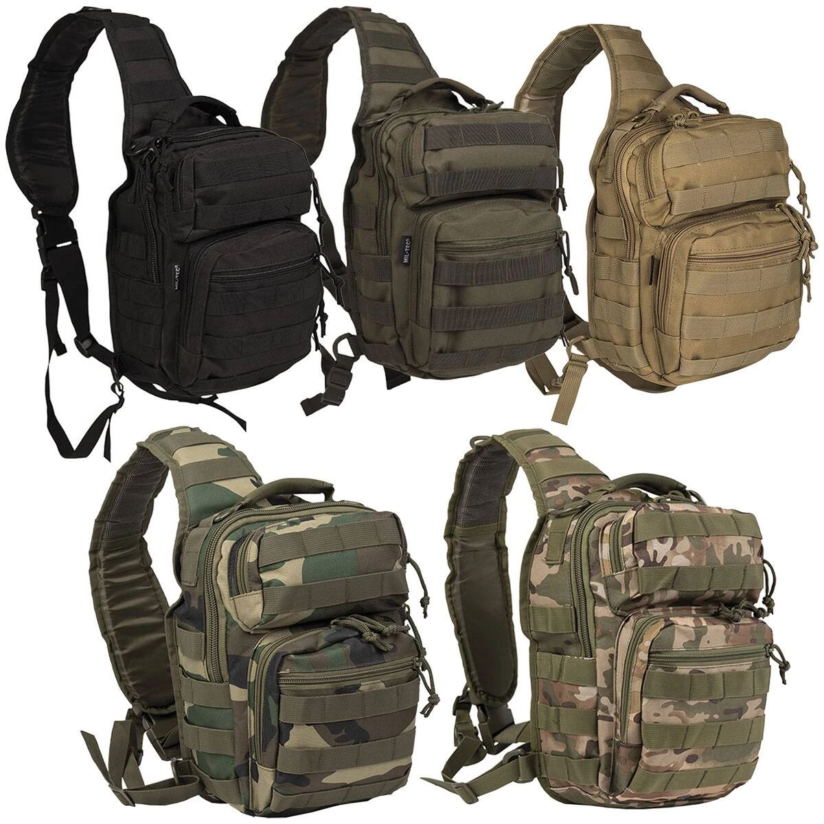 Mil-Tec One Strap Assault Pack Small Versch. Farben 3 Mil-Tec One Strap Assault Pack Small Versch. Farben