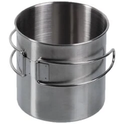 Mil-Tec Trinkbecher Edelstahl Mit Klappgriffen Versch. Gr.